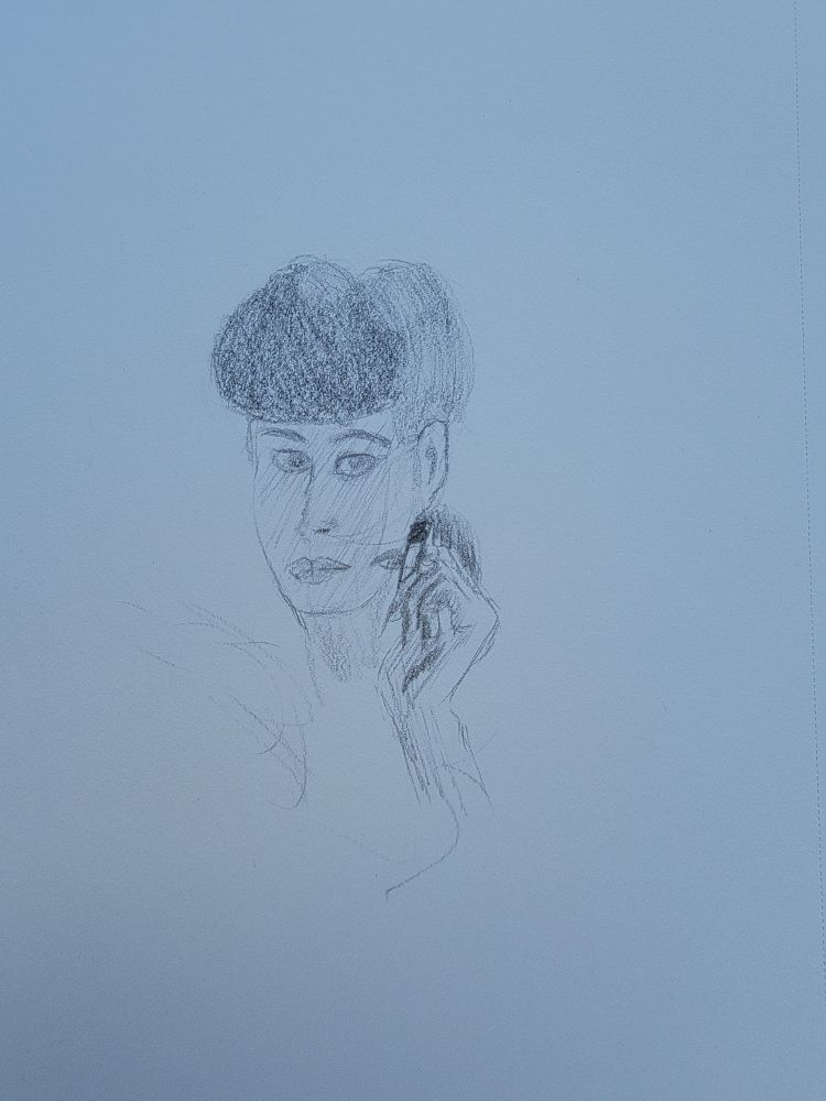 Drawing of Rachael from Blade Runner