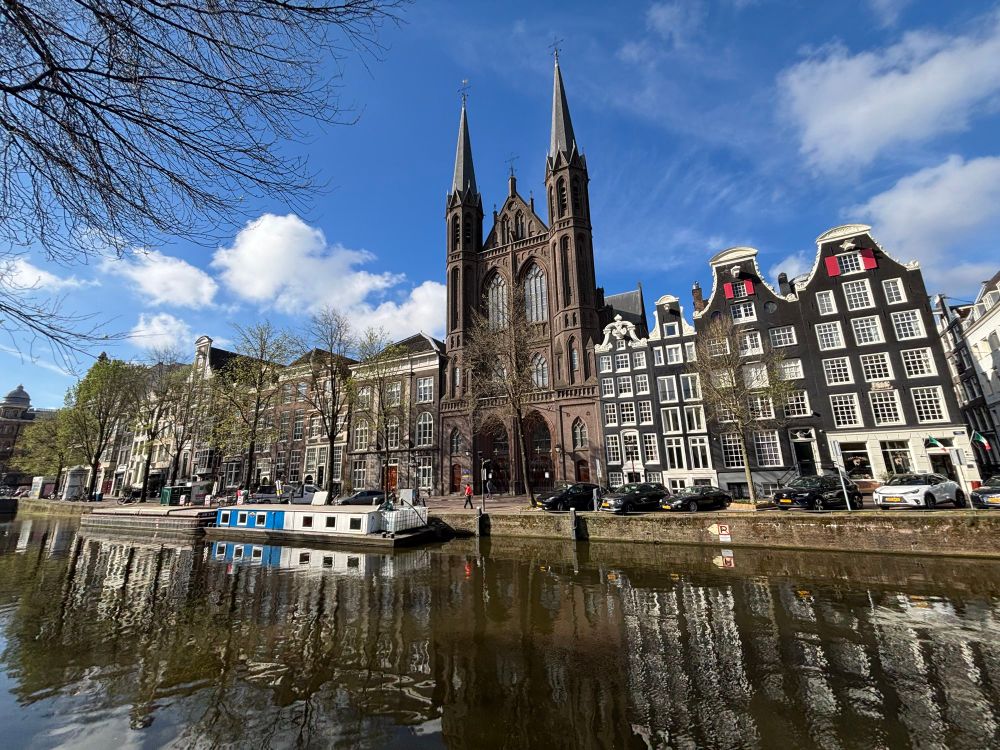 View on Singel, located in Amsterdam 