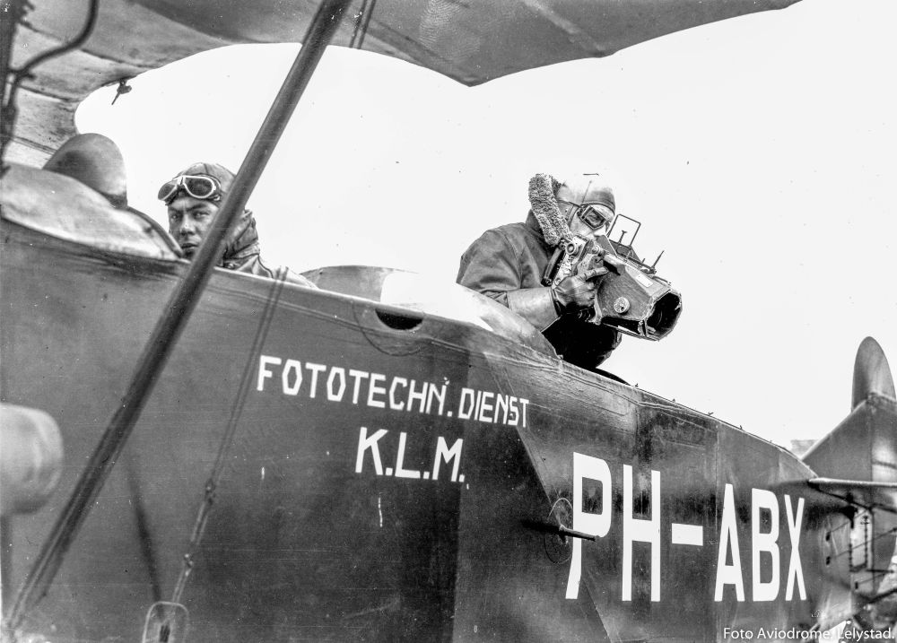Aerial photography by K.L.M. (= Royal Dutch Airlines) from a Fokker C.II aircraft in the 1920s.