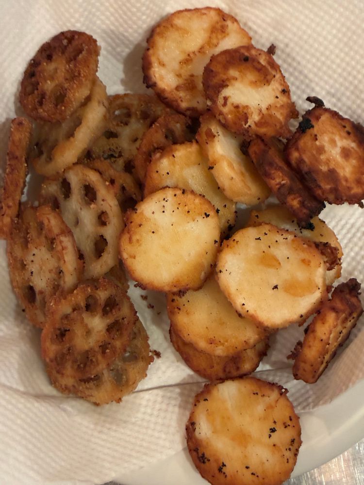 れんこん、長芋の唐揚げ