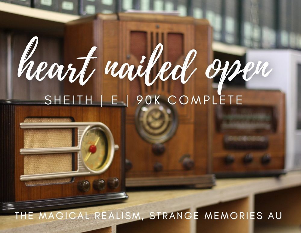 A few antique radios the kind with knobs and that charming tweed like fabric over the speakers, the kind that crackle and are heavy to move and gather dust in all the edges
