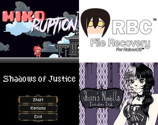 hololive fangames: Mikoruption, RBC File Recovery 2025, Shadows of Justice, Shiori's Novella