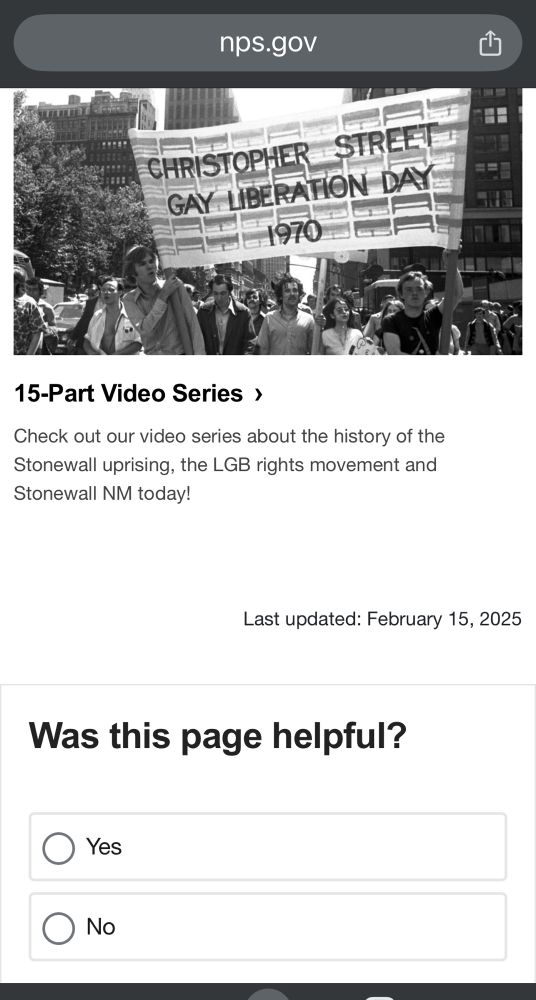 Survey asking if the page was helpful. Fill it out!