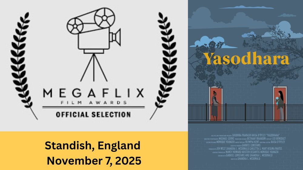 Poster for short movie at Megaflix Film Awards in Standish, England for Yasodhara.
