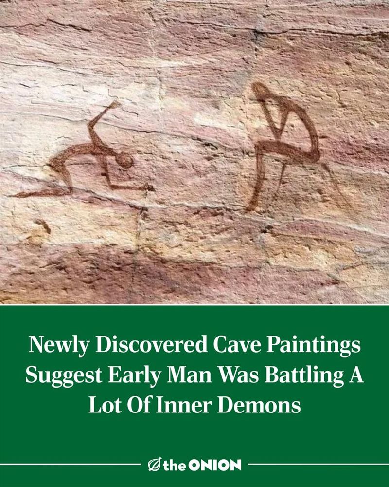 Newly Discovered Cave Paintings Suggest Early Man Was Battling A Lot Of Inner Demons