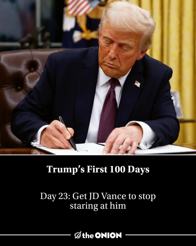 Day 23: Get JD Vance to stop staring at him