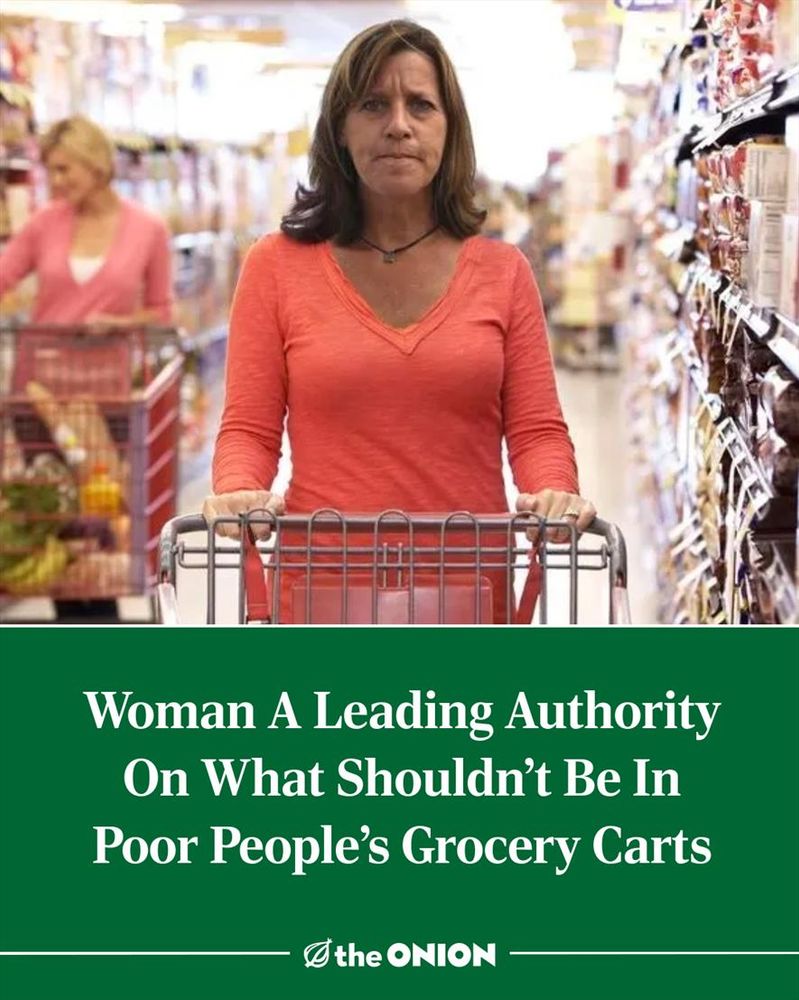Woman A Leading Authority On What Shouldn’t Be In Poor People’s Grocery Carts