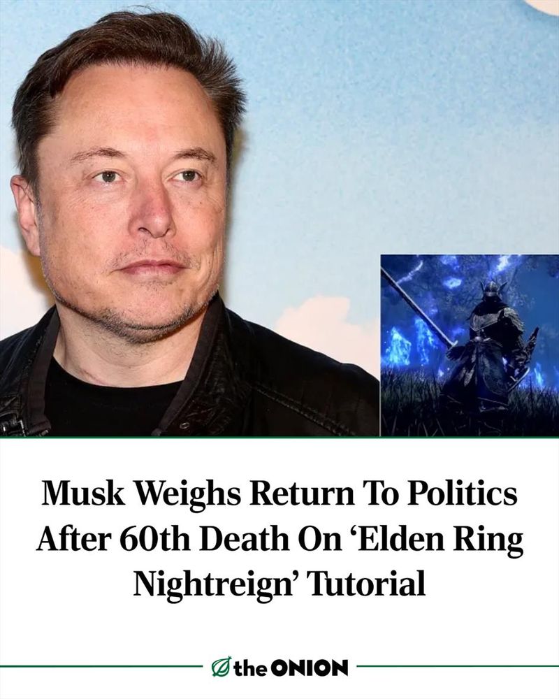Musk Weighs Return To Politics After 60th Death On ‘Elden Ring Nightreign’ Tutorial