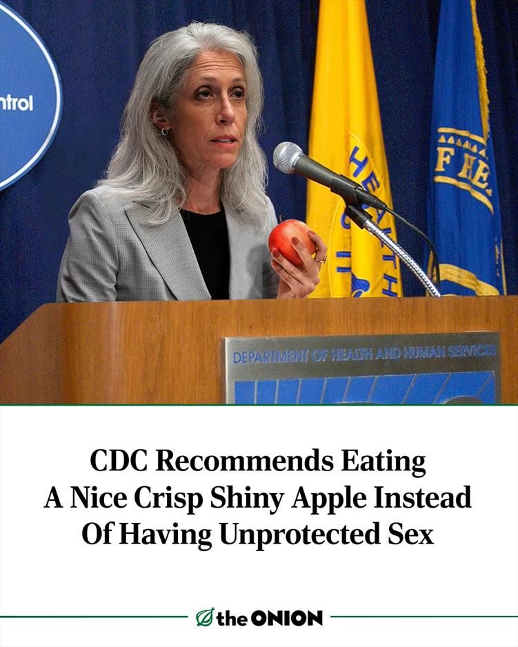 CDC Recommends Eating A Nice Crisp Shiny Apple Instead Of Having Unprotected Sex