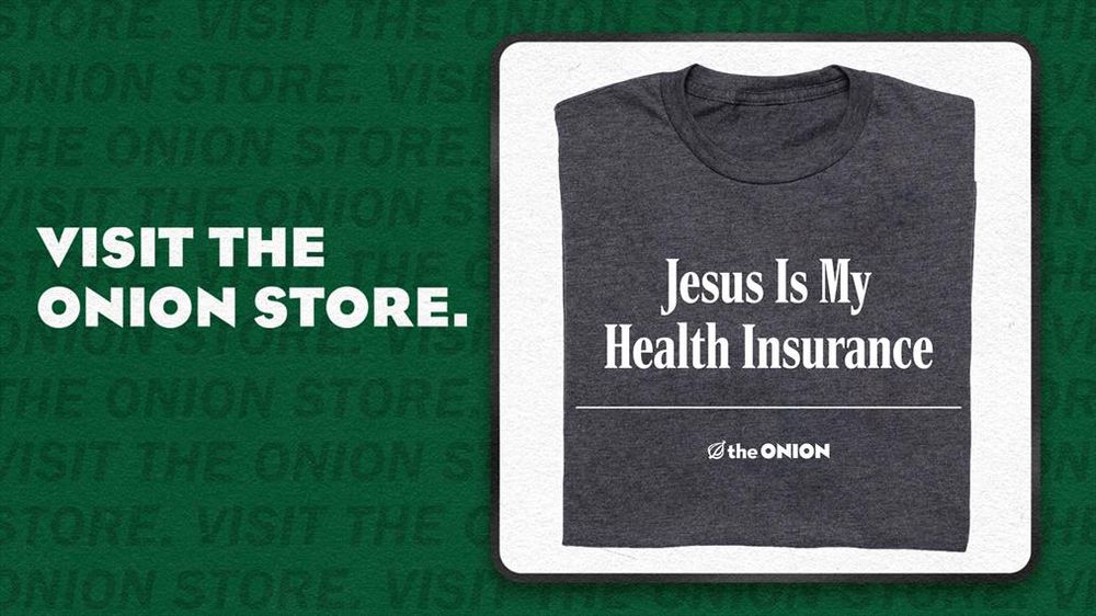 'Jesus Is My Health Insurance' Headline T-Shirt