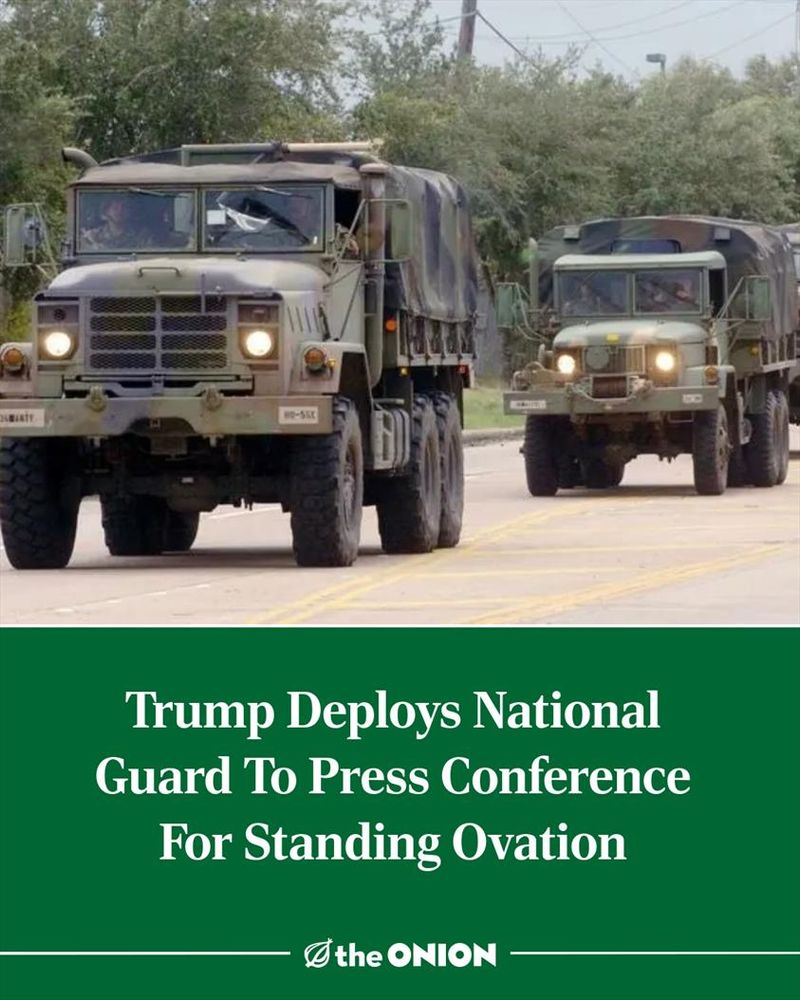 Trump Deploys National Guard To Press Conference For Standing Ovation 