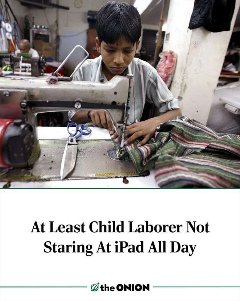 At Least Child Laborer Not Staring At iPad All Day