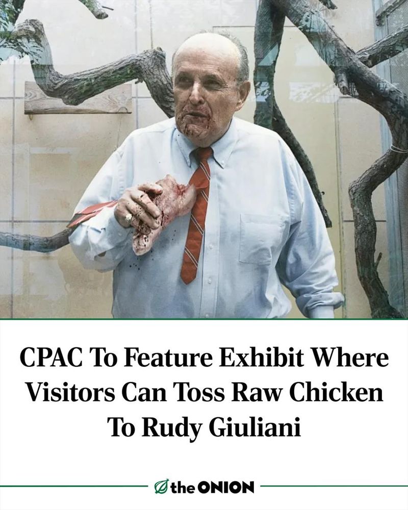 CPAC To Feature Exhibit Where Visitors Can Toss Raw Chicken To Rudy Giuliani