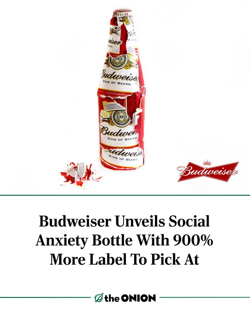 Budweiser Unveils Social Anxiety Bottle With 900% More Label To Pick At
