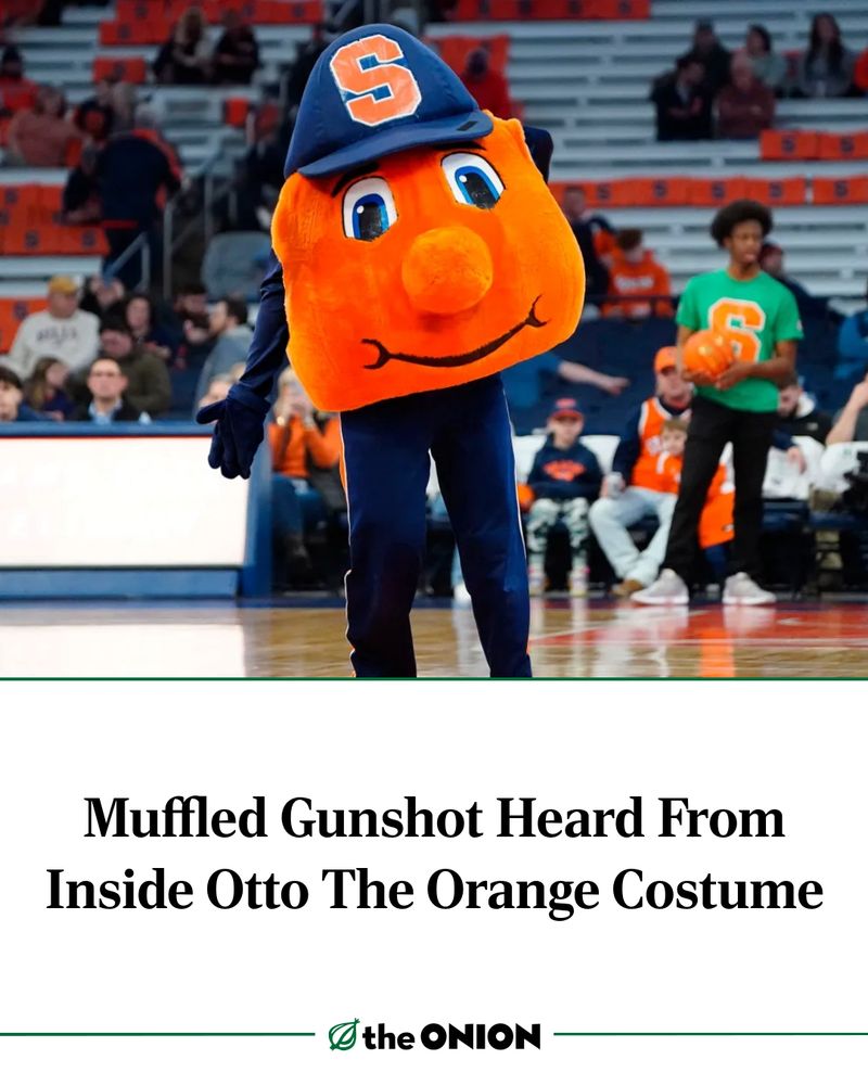 Muffled Gunshot Heard From Inside Otto The Orange Costume