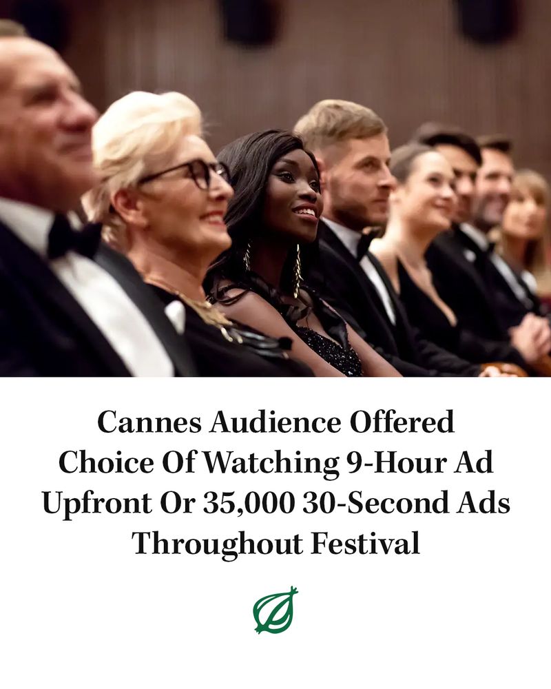 Cannes Audience Offered Choice Of Watching 9-Hour Ad Upfront Or 35,000 30-Second Ads Throughout Festival