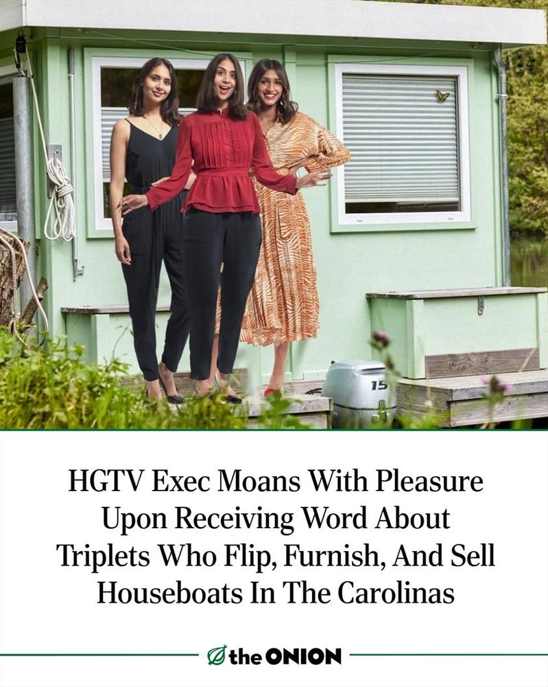 HGTV Exec Moans With Pleasure Upon Receiving Word About Triplets Who Flip, Furnish, And Sell Houseboats In The Carolinas 