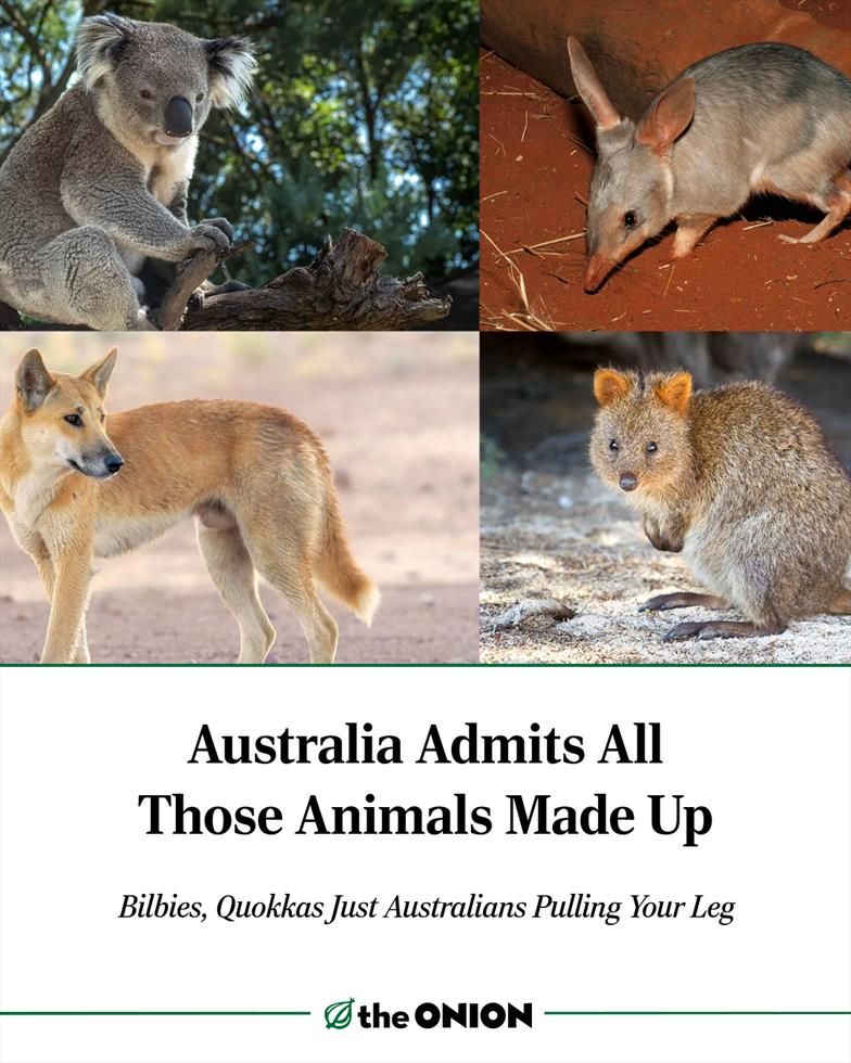 Australia Admits All Those Animals Made Up 