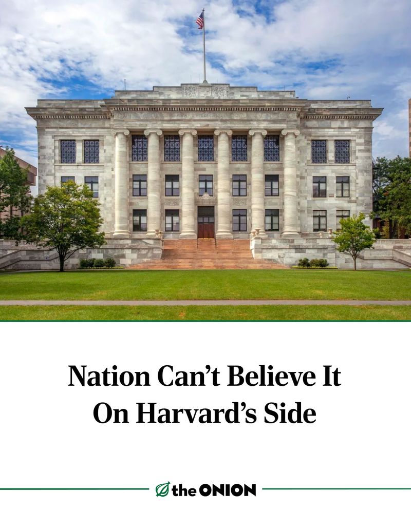 Nation Can't Believe It On Harvard's Side