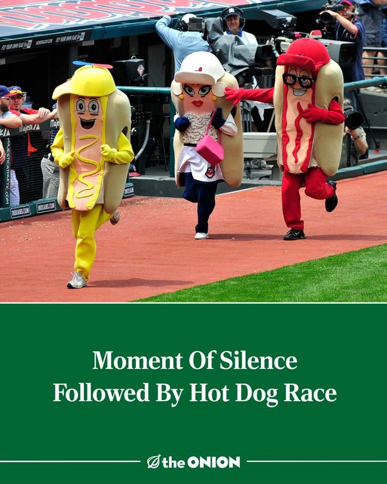Moment Of Silence Followed By Hot Dog Race
