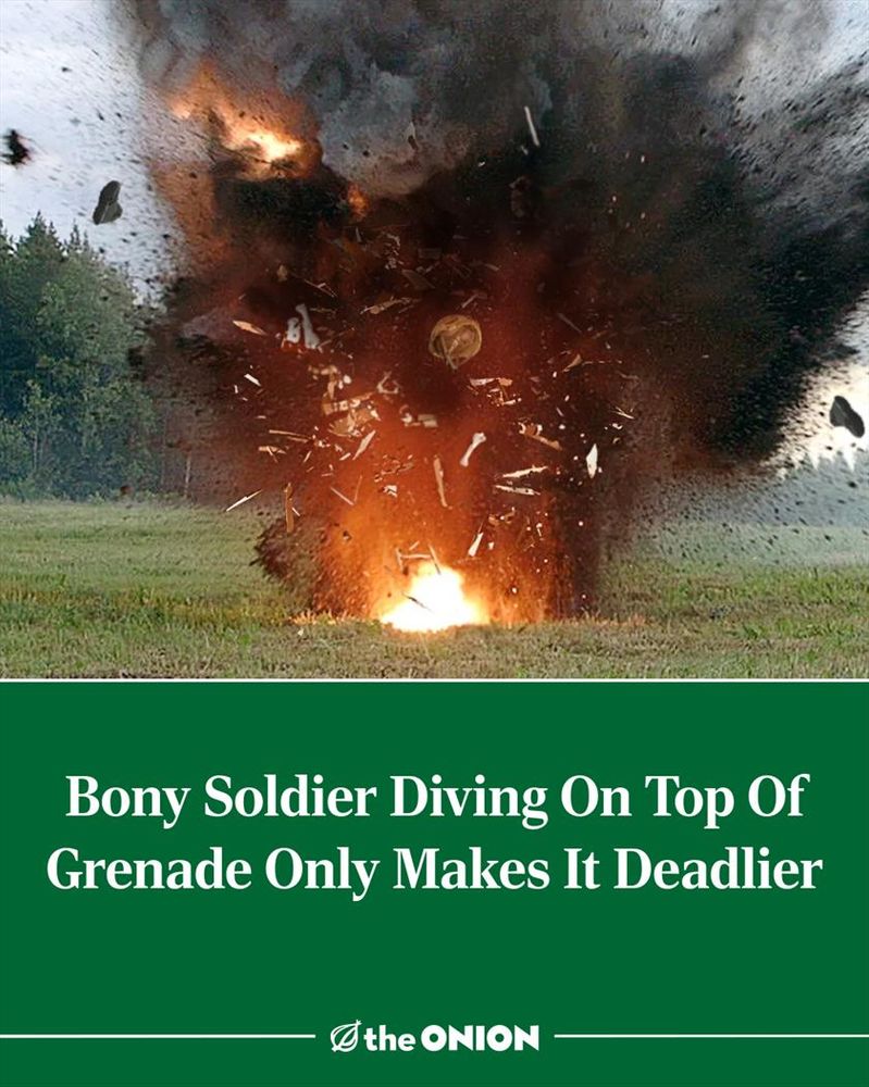 Bony Soldier Diving On Top Of Grenade Only Makes It Deadlier
