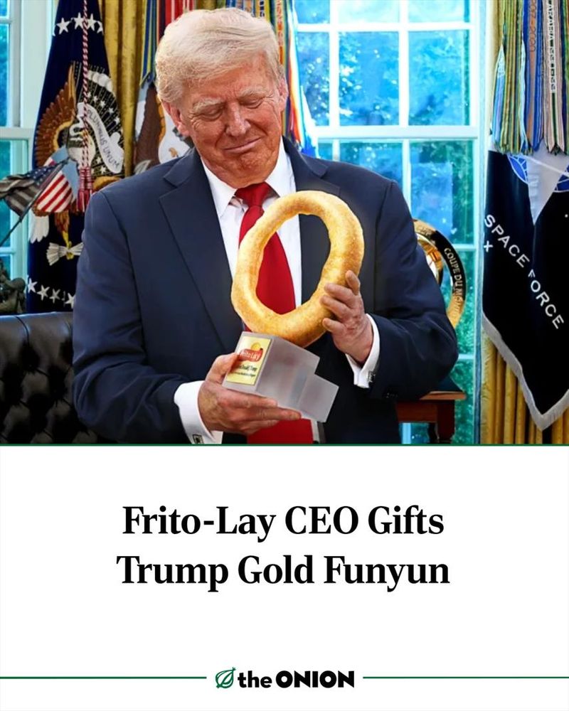 Frito-Lay CEO Gifts Trump Gold Funyun
