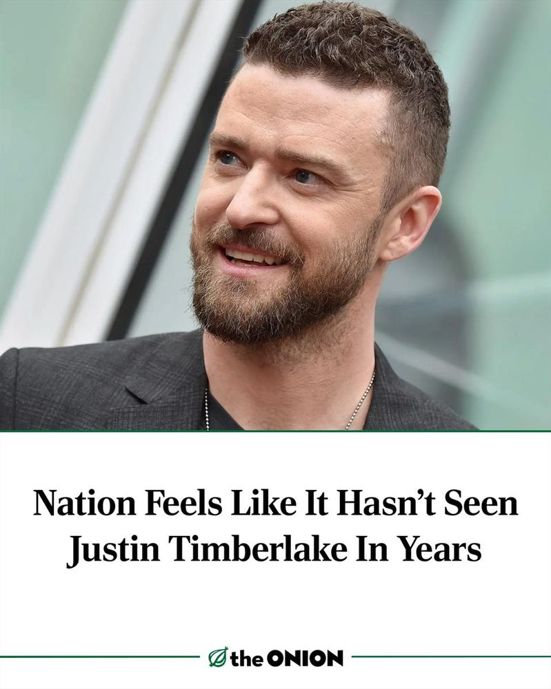 Nation Feels Like It Hasn’t Seen Justin Timberlake In Years
