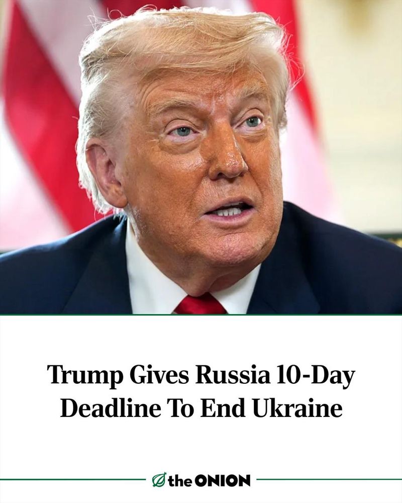 Trump Gives Russia 10-Day Deadline To End Ukraine 