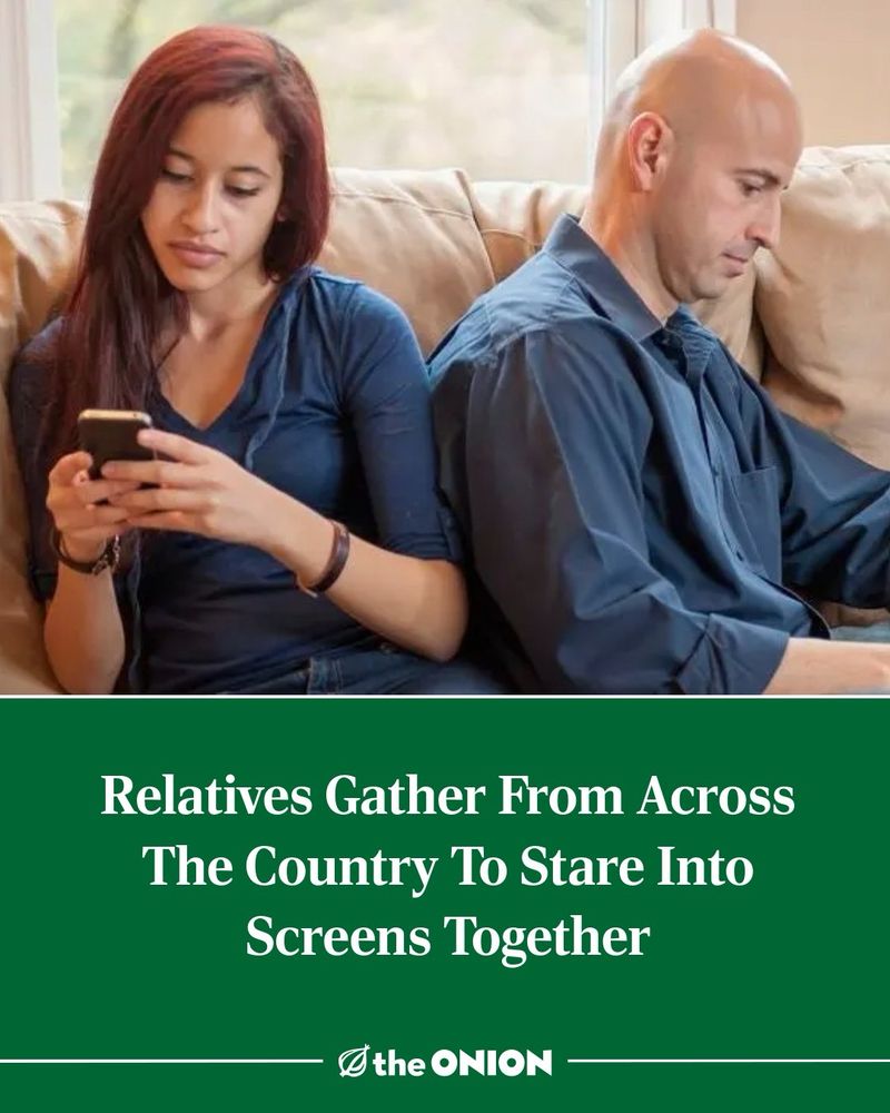 Relatives Gather From Across The Country To Stare Into Screens Together