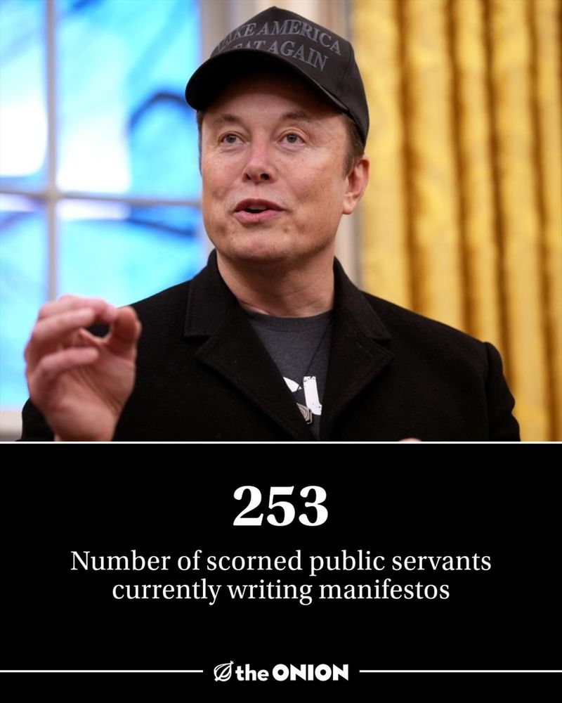 253: Number of scorned public servants currently writing manifestos