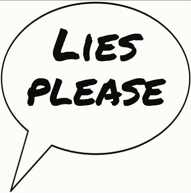 Das nft stellt den Schriftzug "Lies Please" in einer Comic-Sprechblase vor weißem Grund dar.