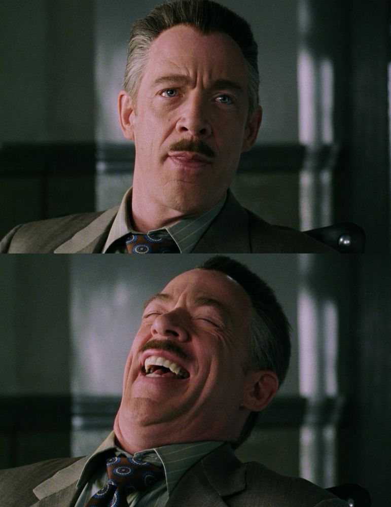J. Jonah Jameson laughing meme