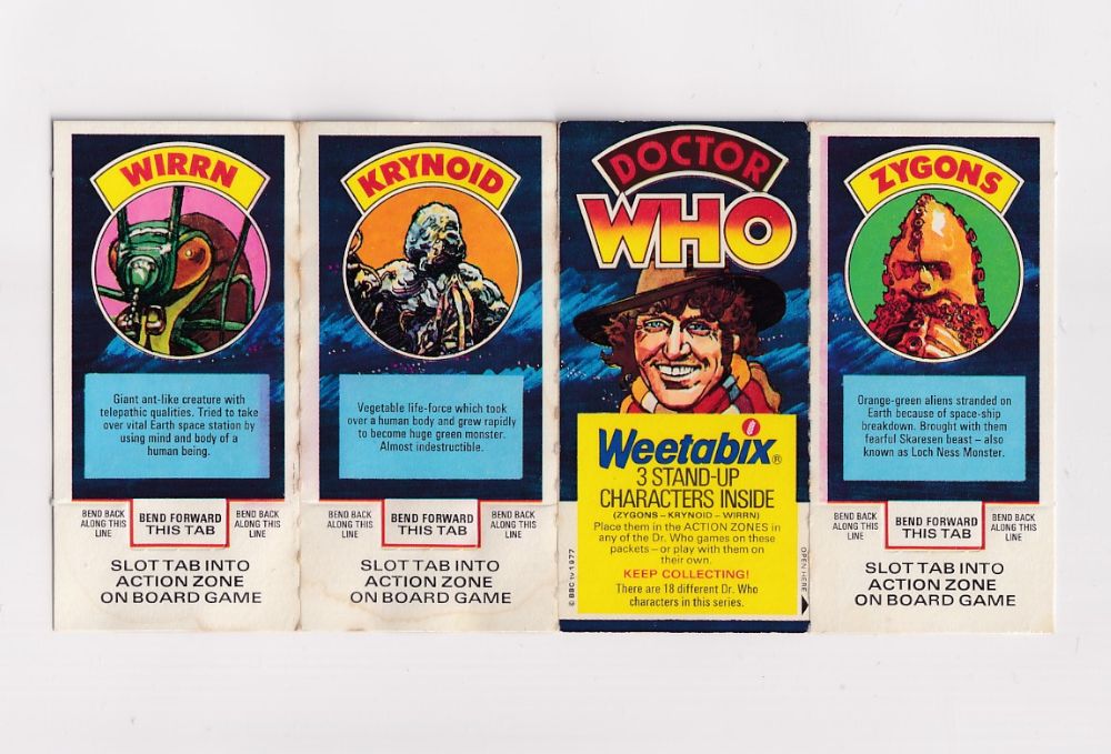 This set of Doctor Who cards includes a: Wirrn, Krynoid, Zygons and Secret Message cards. Cards are Unseparated and are in overall good condition for their age.
