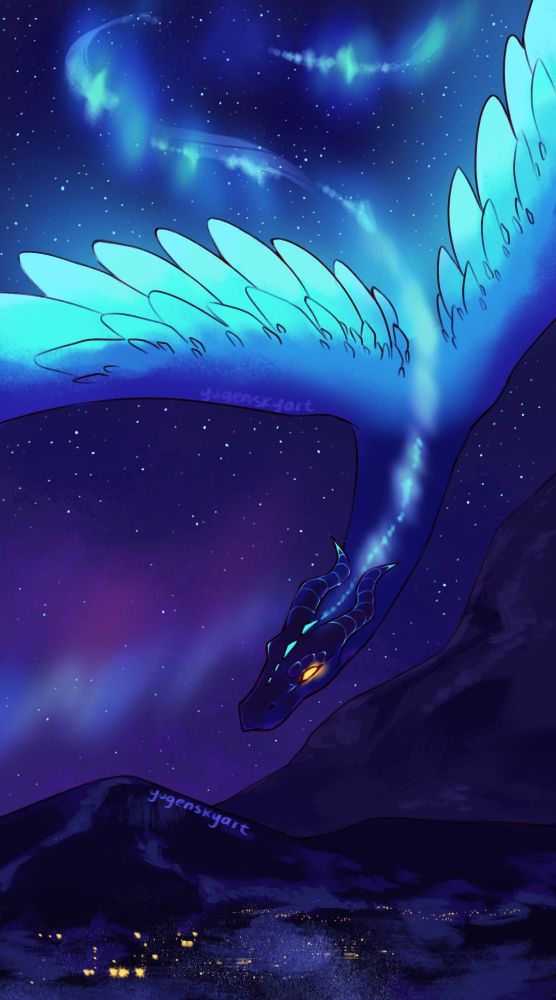 Northern lights and dragon! :D