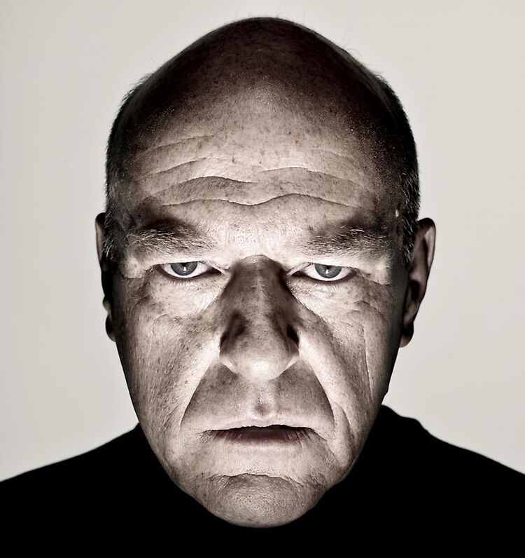 Hank Schrader from Breaking Bad with a mad face