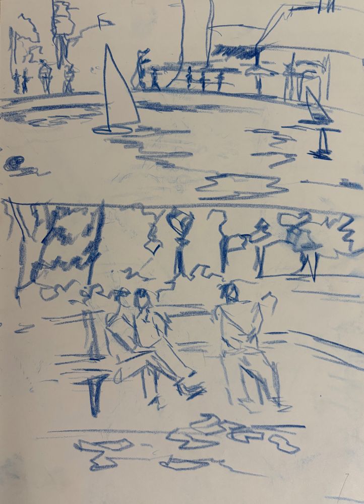 Gesture sketches of Central Park