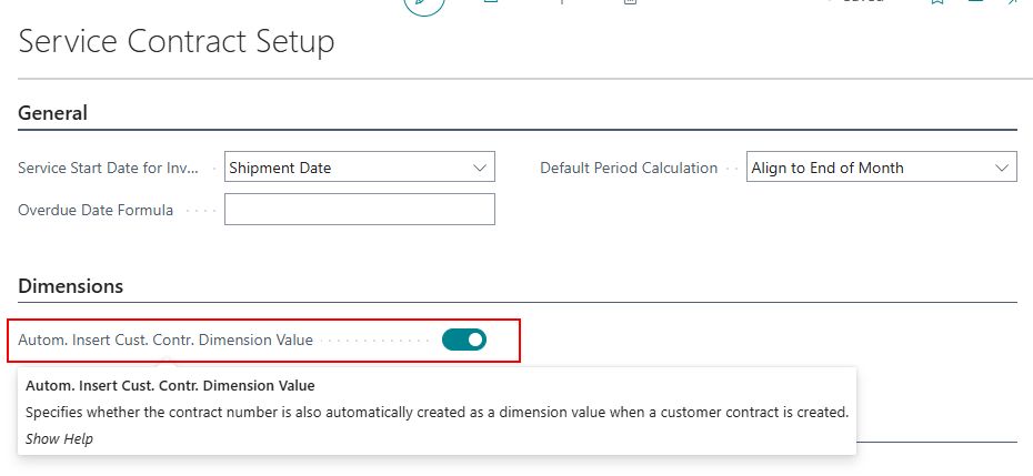 Service Contract Setup