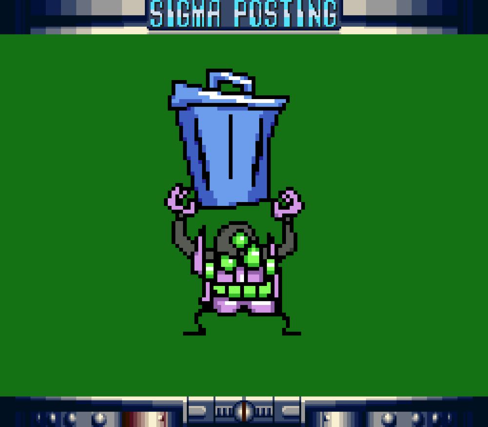 a short character with purple skin, black sleeves and a black mask over the top half of his face. he’s holding up a trash can over his head.

Sigma caught in 4k stealing parts for new mavericks