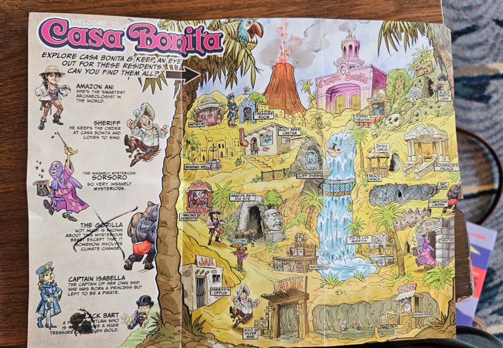 Casa Bonita kids explorer map