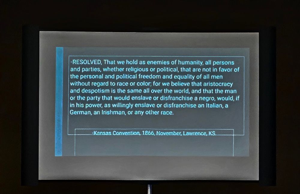 "RESOLVED, that we hold as enemies of humanity, all persons and parties, whether religious or political, that are not in favor of the personal and political freedom and equality of all men without regard to race or color; for we believe that aristocracy and despotism is the same all over the world, and that the man or the party that would enslave or disenfranchise a negro, would, if in his power, as willingly enslave or disenfranchise an Italian, a German, an Irishman, or any other race"