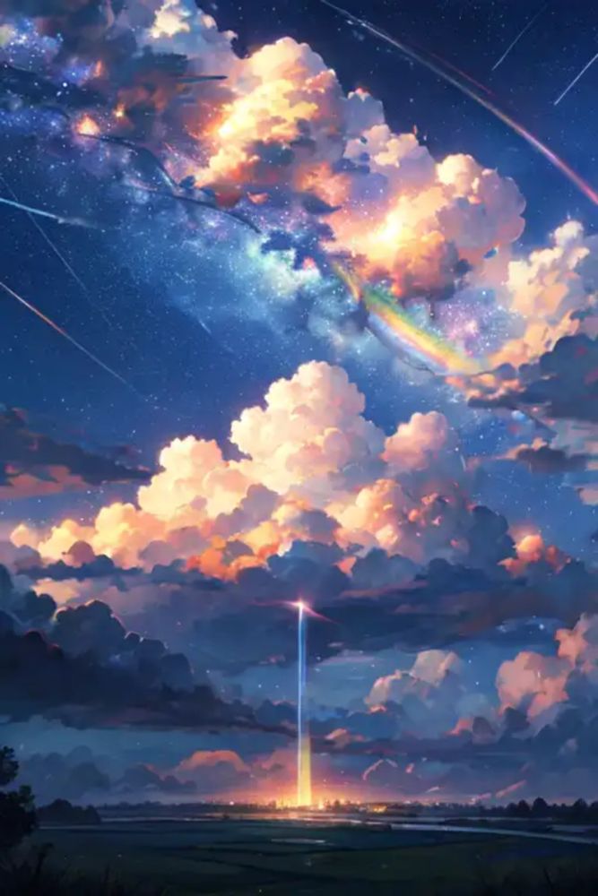 AI Art: 雨上がりの流れ星 by @AI画像研究者 | PixAI