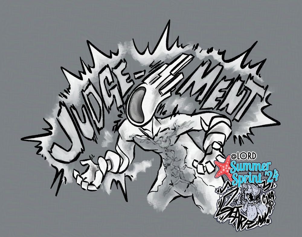 Minos Prime from ULTRAKILL screaming judgement aggressively.