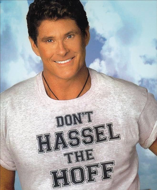 David Hasselhof shows his support for Phillies pitcher Jeff Hoffman.