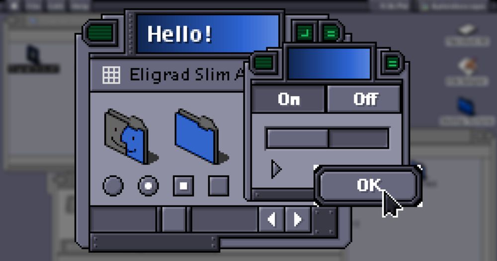 A preview of the Mac theme "Eligrad Slim Alt" by "Phil McMahon"