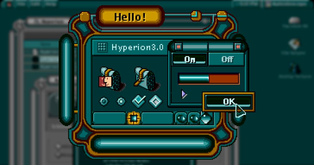 A preview of the Mac theme "Hyperion 3.0" by "William Neidow"
