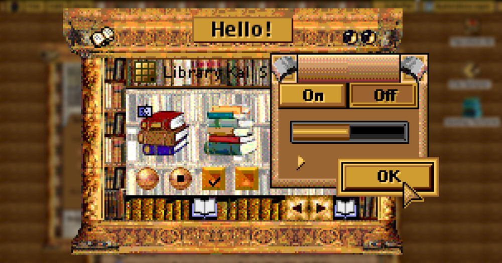 A preview of the Mac theme "Library" by "Martha Royer"