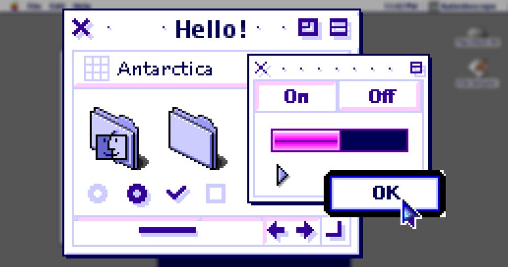 A preview of the Mac theme "Antarctica" by "Orion Dimitrakopoulos"