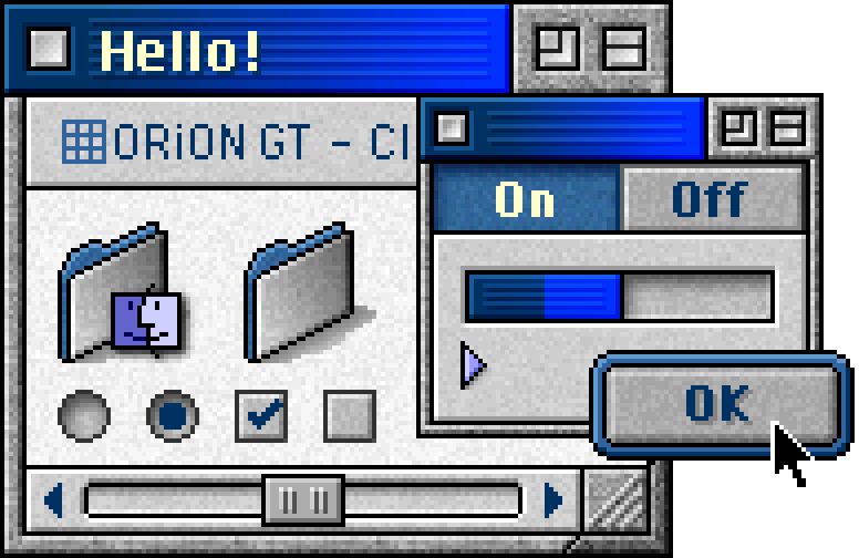 A preview of the Mac theme "ORiON GT Classic" by "Steve Lam"
