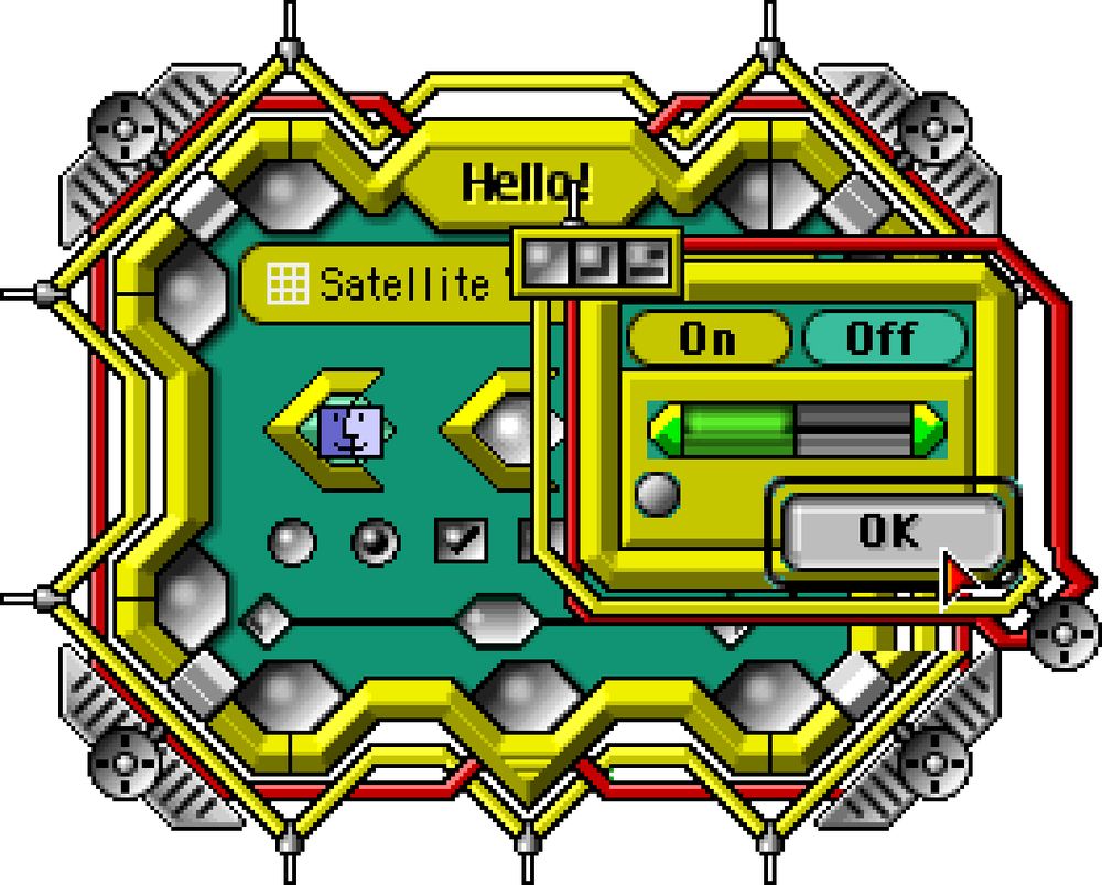 A preview of the Mac theme "Satellite V" by "Kazuomi Suzuki"