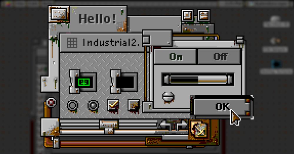 A preview of the Mac theme "Industrial2" by "Gaeme Hunt"